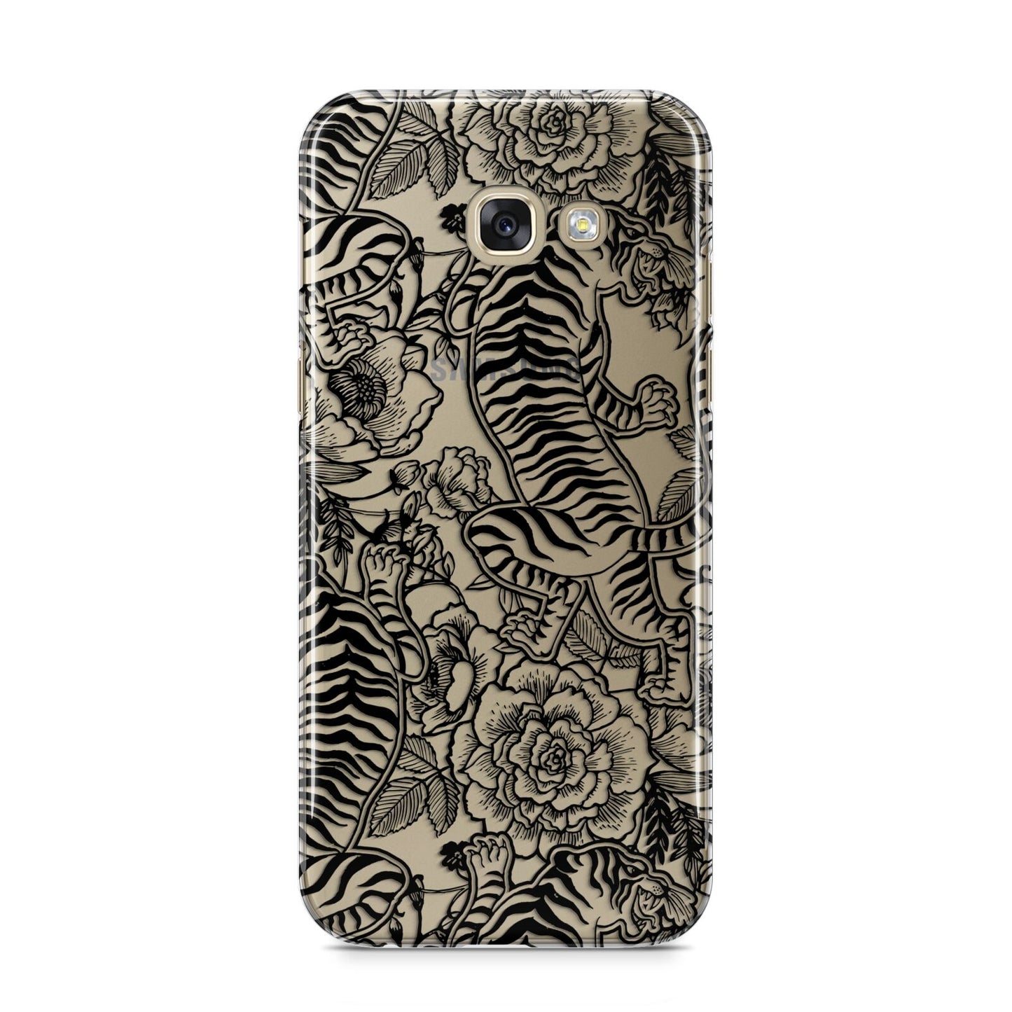 Chinese Tiger Samsung Galaxy A5 2017 Case on gold phone