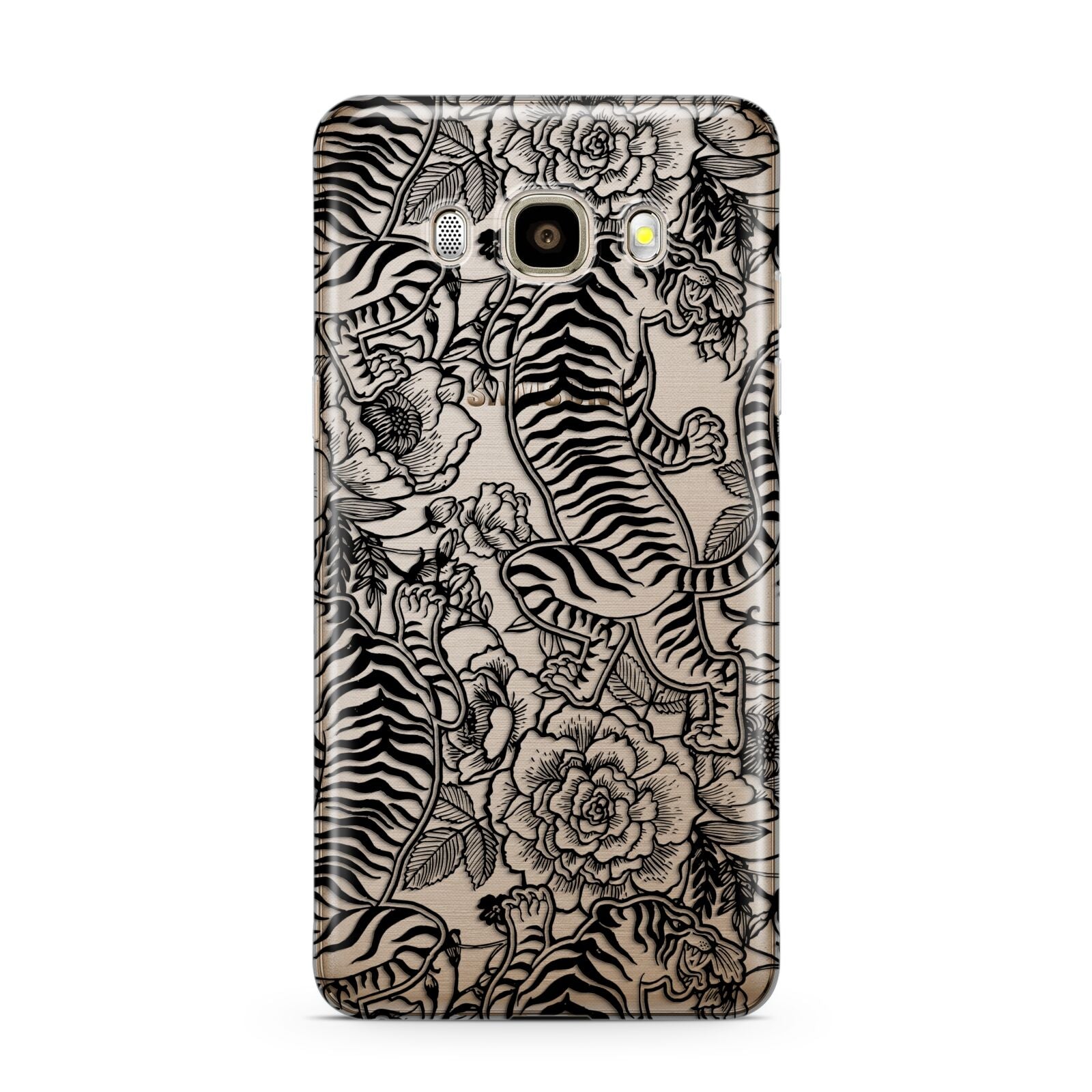Chinese Tiger Samsung Galaxy J7 2016 Case on gold phone