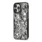 Chinese Tiger iPhone 13 Pro Max Black Impact Case Side Angle on Silver phone