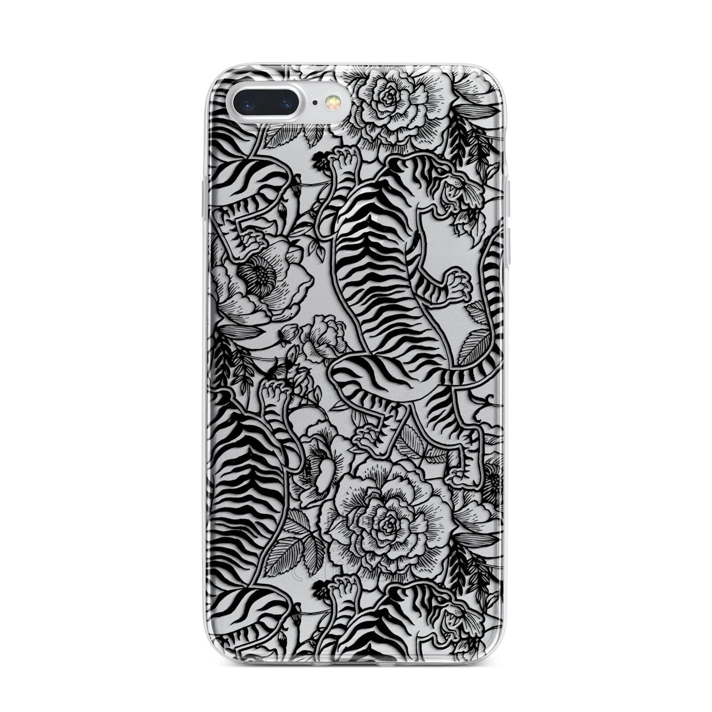Chinese Tiger iPhone 7 Plus Bumper Case on Silver iPhone