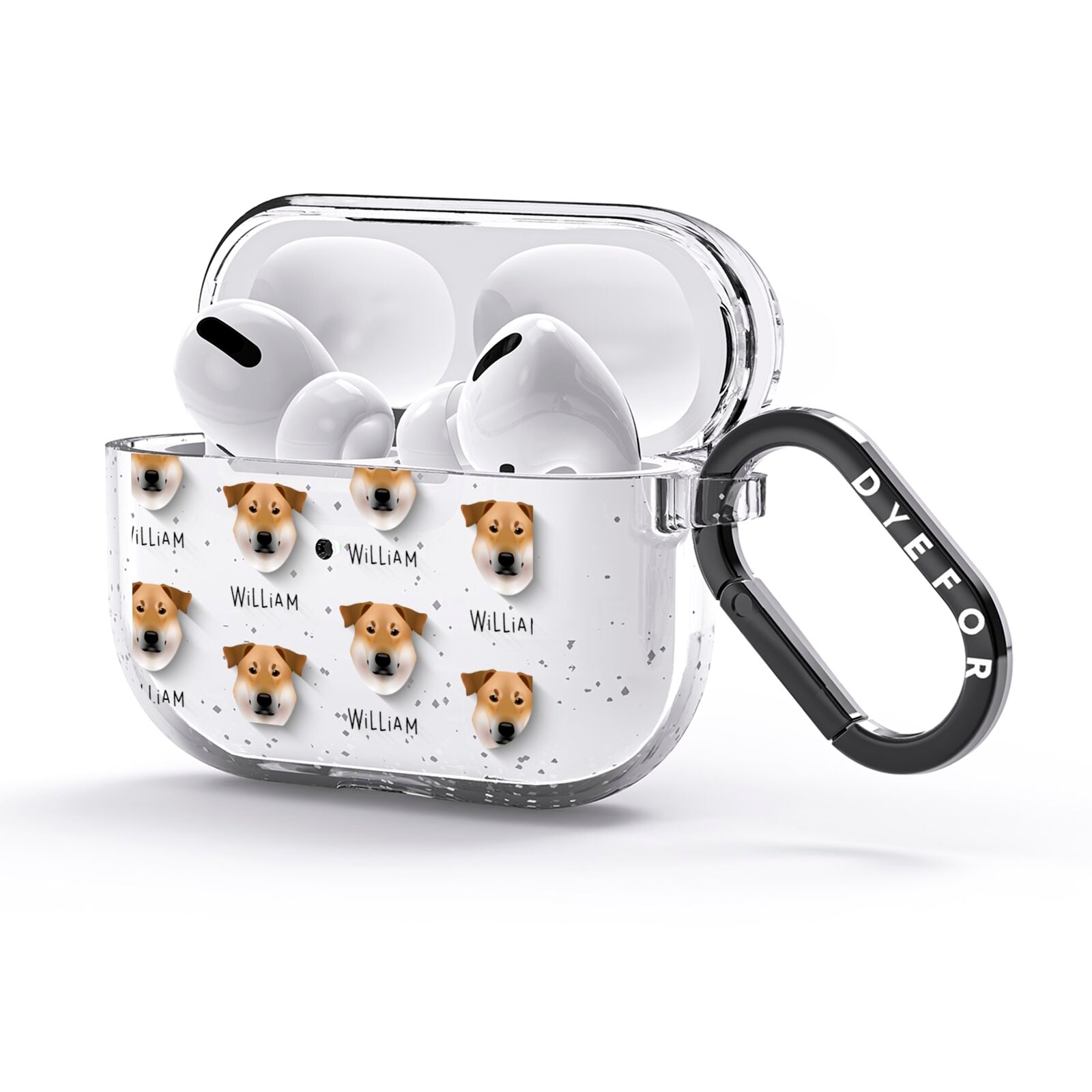 Chinook Icon with Name AirPods Glitter Case 3rd Gen Side Image