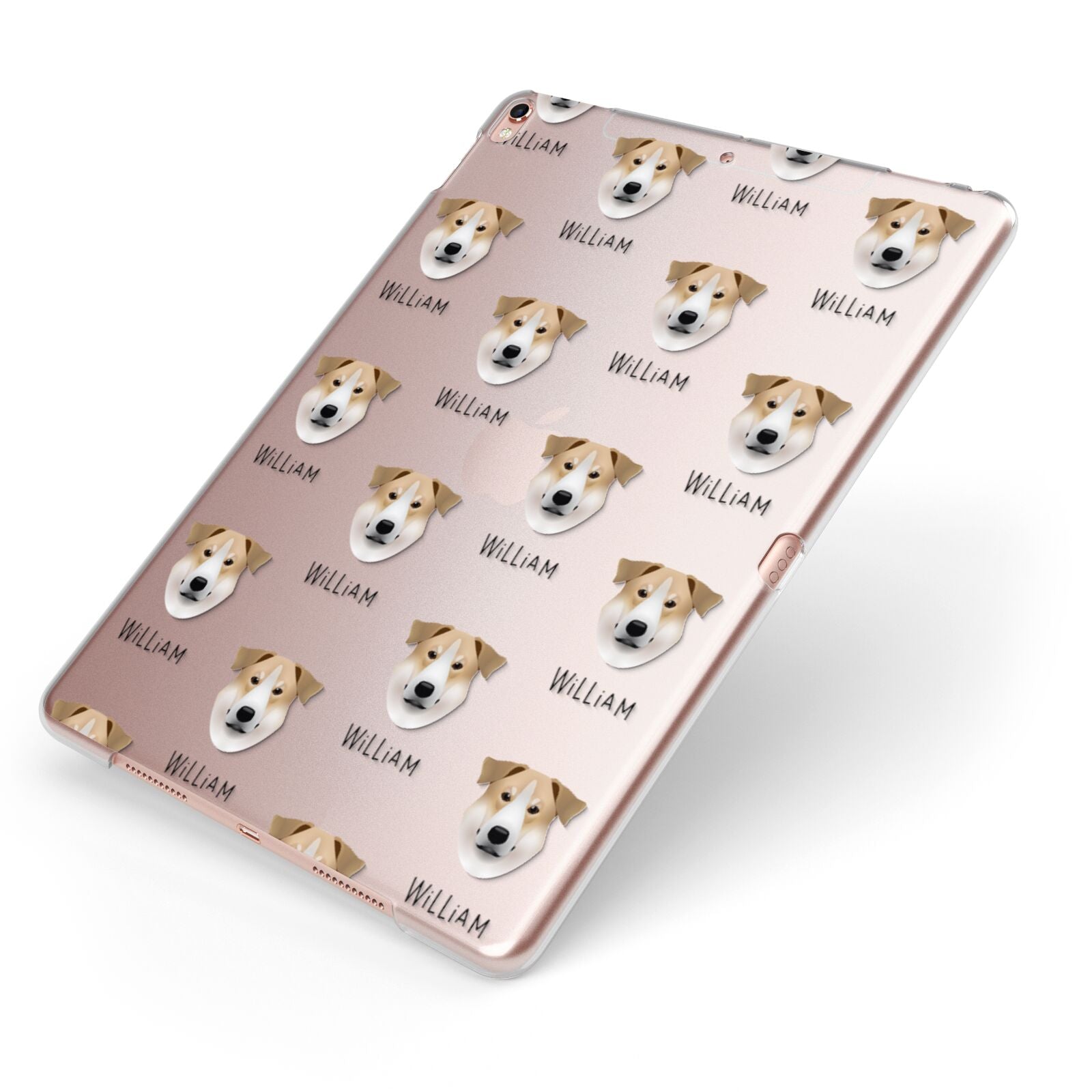 Chinook Icon with Name Apple iPad Case on Rose Gold iPad Side View