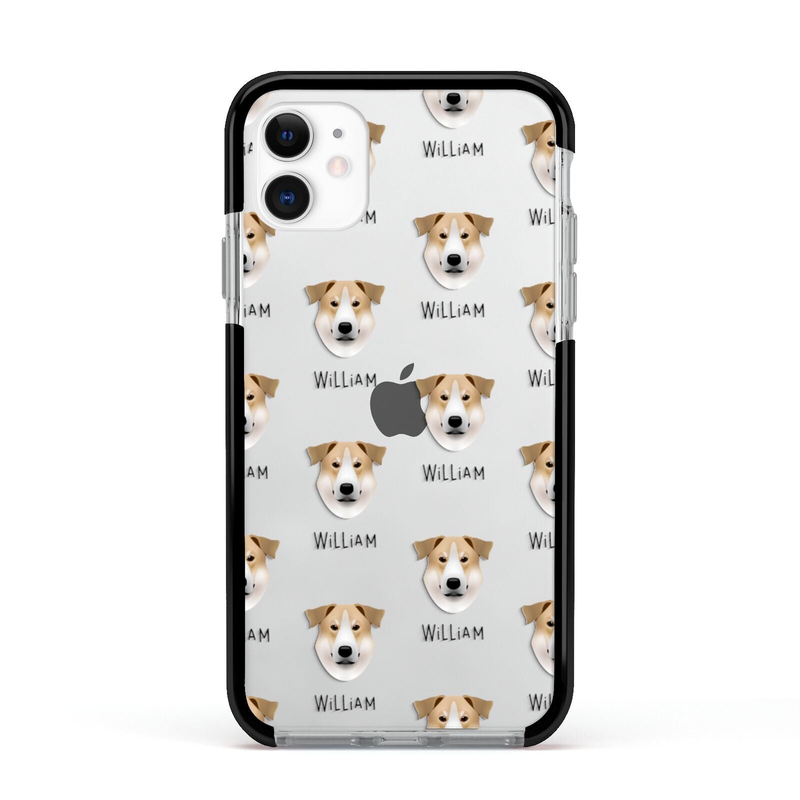 Chinook Icon with Name Apple iPhone 11 in White with Black Impact Case