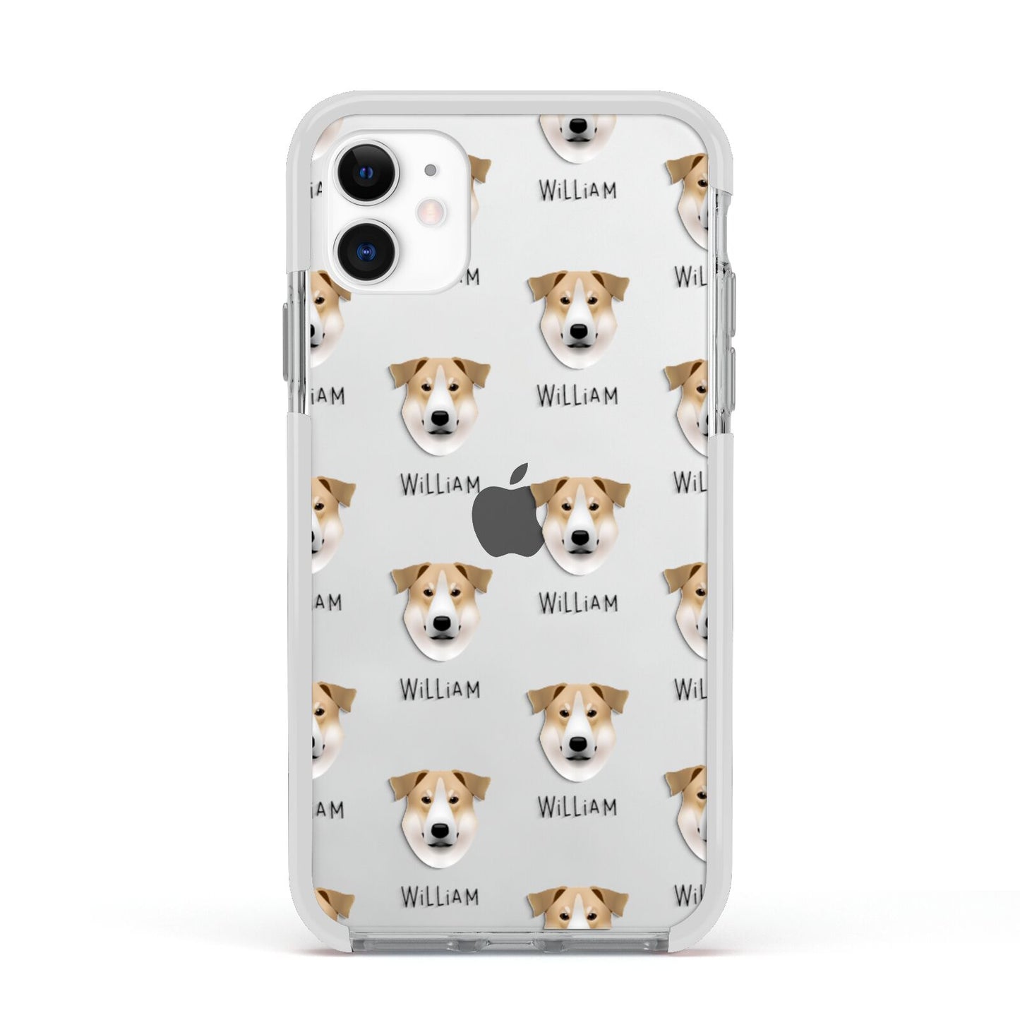 Chinook Icon with Name Apple iPhone 11 in White with White Impact Case