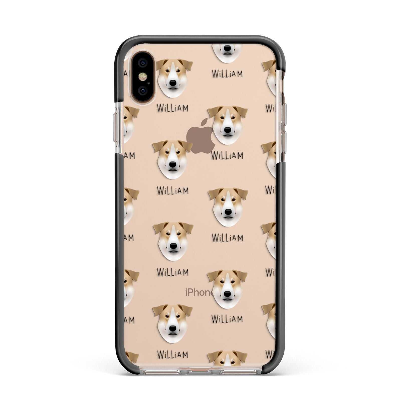 Chinook Icon with Name Apple iPhone Xs Max Impact Case Black Edge on Gold Phone