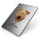 Chinook Personalised Apple iPad Case on Grey iPad Side View