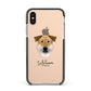 Chinook Personalised Apple iPhone Xs Impact Case Black Edge on Gold Phone