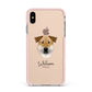 Chinook Personalised Apple iPhone Xs Max Impact Case Pink Edge on Gold Phone