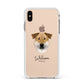 Chinook Personalised Apple iPhone Xs Max Impact Case White Edge on Gold Phone