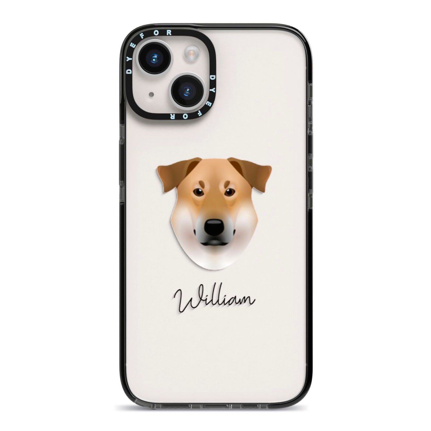 Chinook Personalised iPhone 14 Black Impact Case on Silver phone