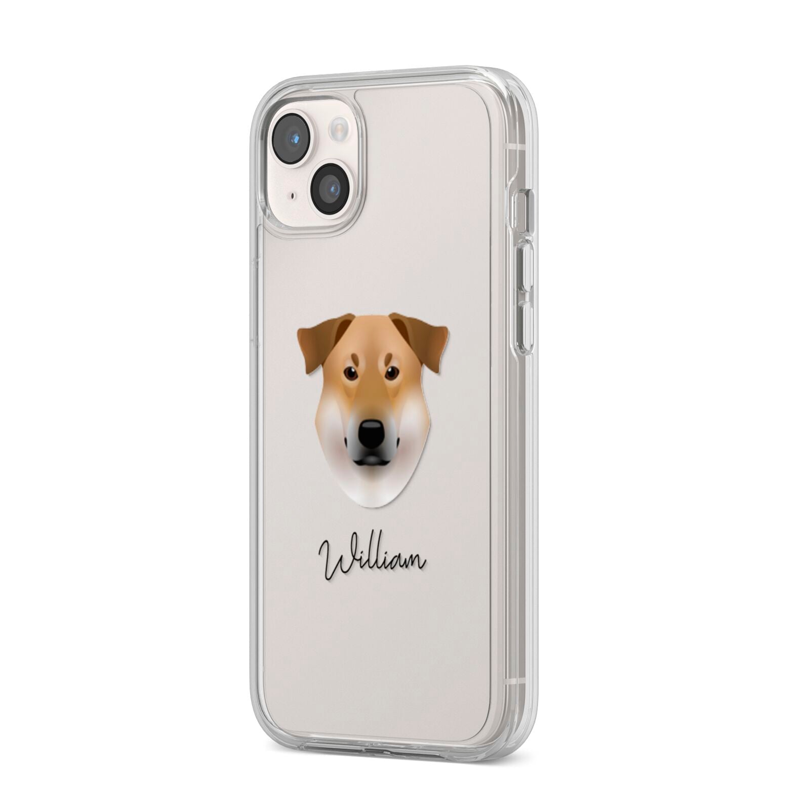 Chinook Personalised iPhone 14 Plus Clear Tough Case Starlight Angled Image