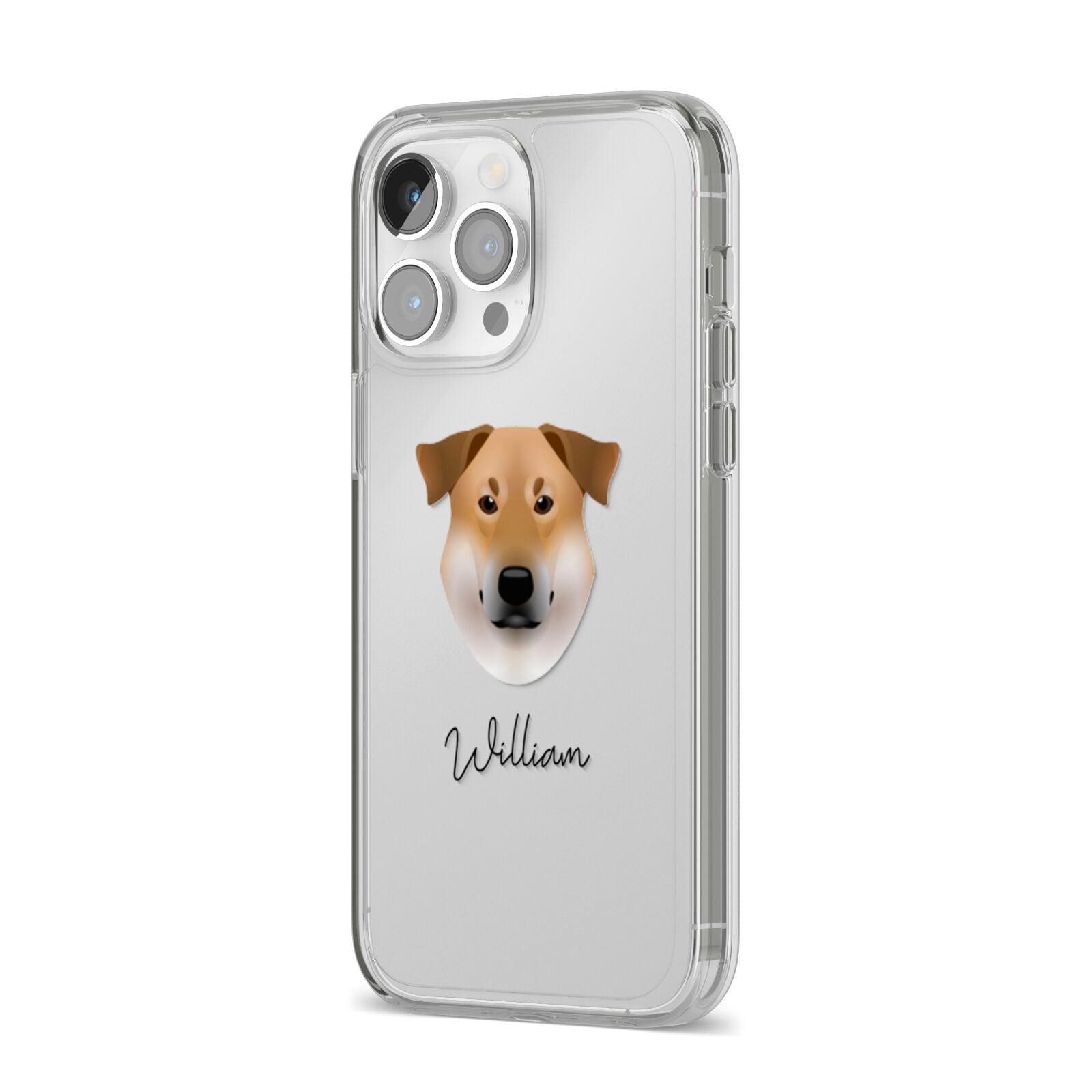 Chinook Personalised iPhone 14 Pro Max Clear Tough Case Silver Angled Image