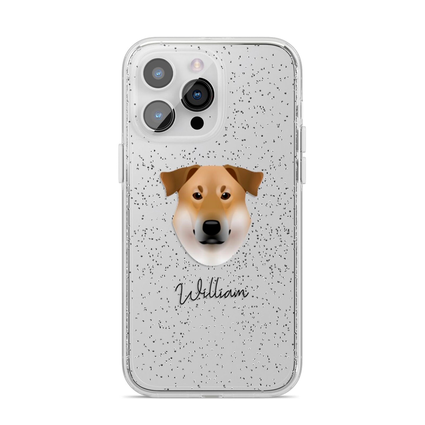 Chinook Personalised iPhone 14 Pro Max Glitter Tough Case Silver