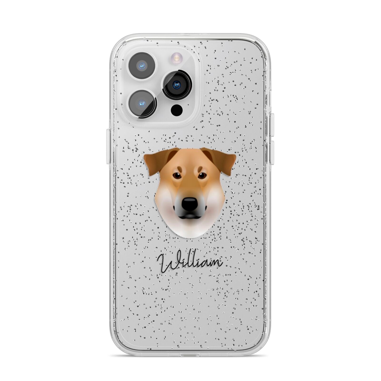 Chinook Personalised iPhone 14 Pro Max Glitter Tough Case Silver