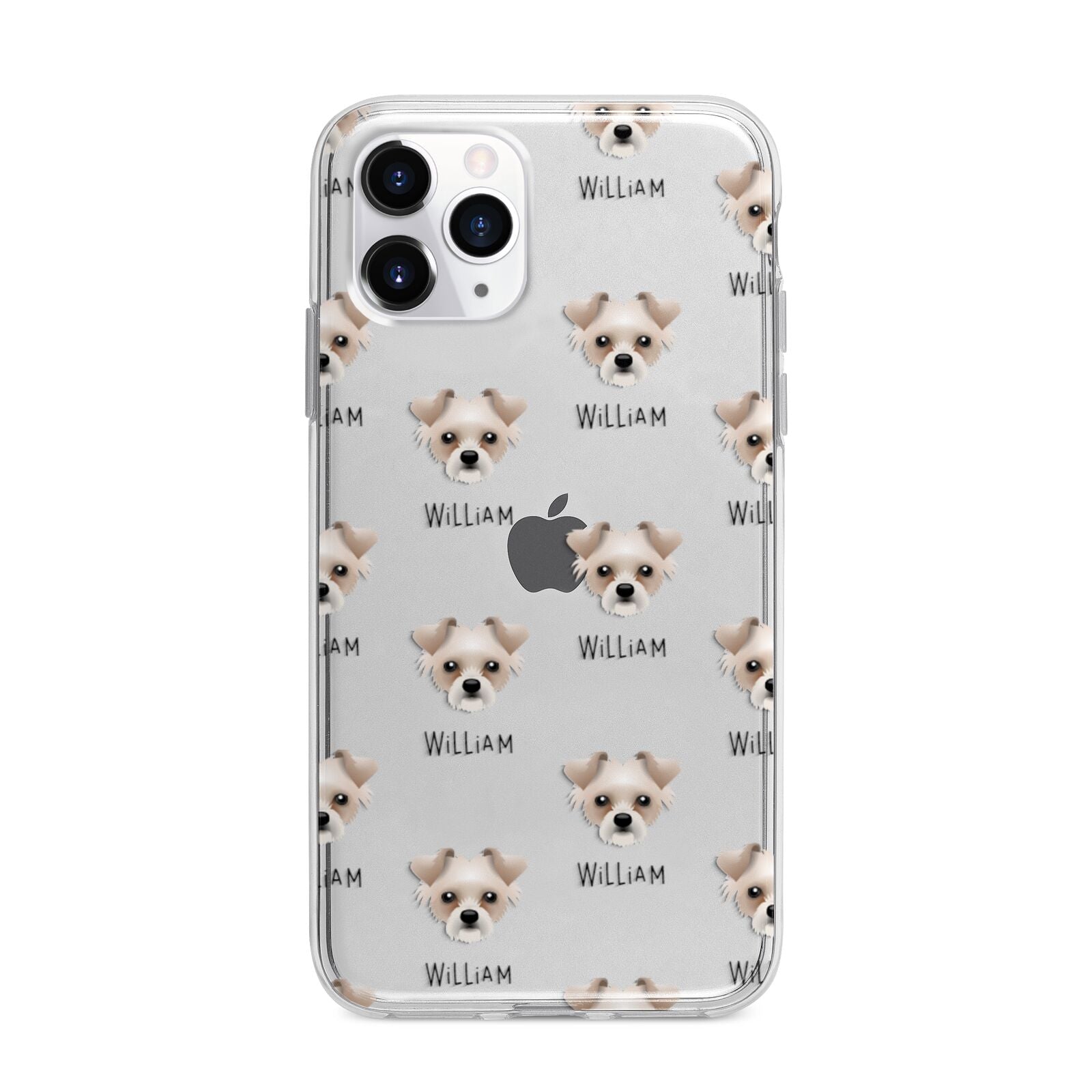 Chipoo Icon with Name Apple iPhone 11 Pro Max in Silver with Bumper Case