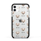 Chipoo Icon with Name Apple iPhone 11 in White with Black Impact Case