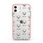Chipoo Icon with Name Apple iPhone 11 in White with Pink Impact Case