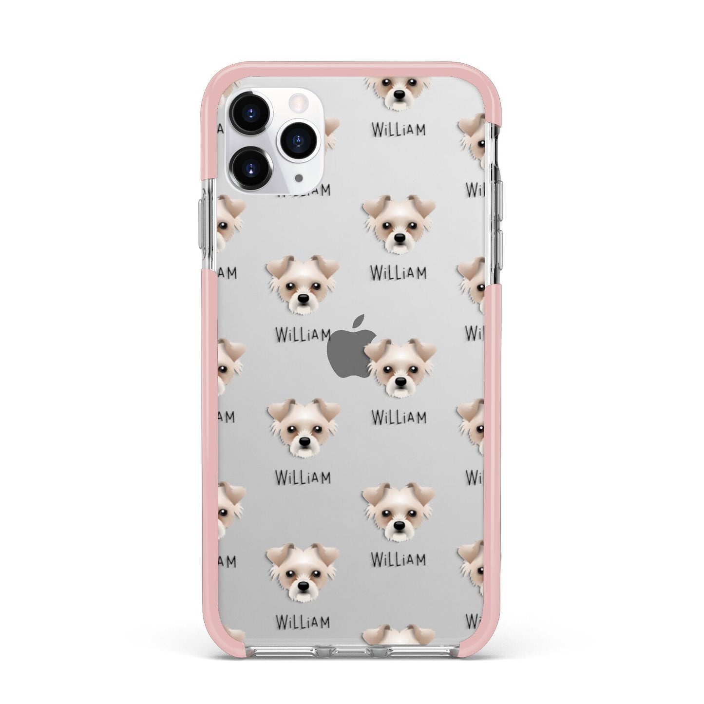 Chipoo Icon with Name iPhone 11 Pro Max Impact Pink Edge Case