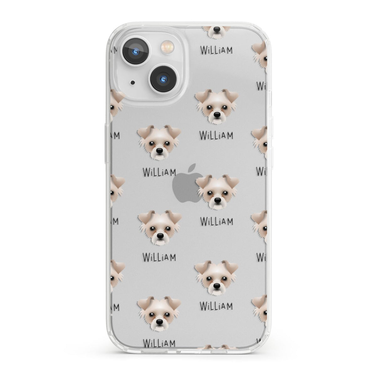 Chipoo Icon with Name iPhone 13 Clear Bumper Case
