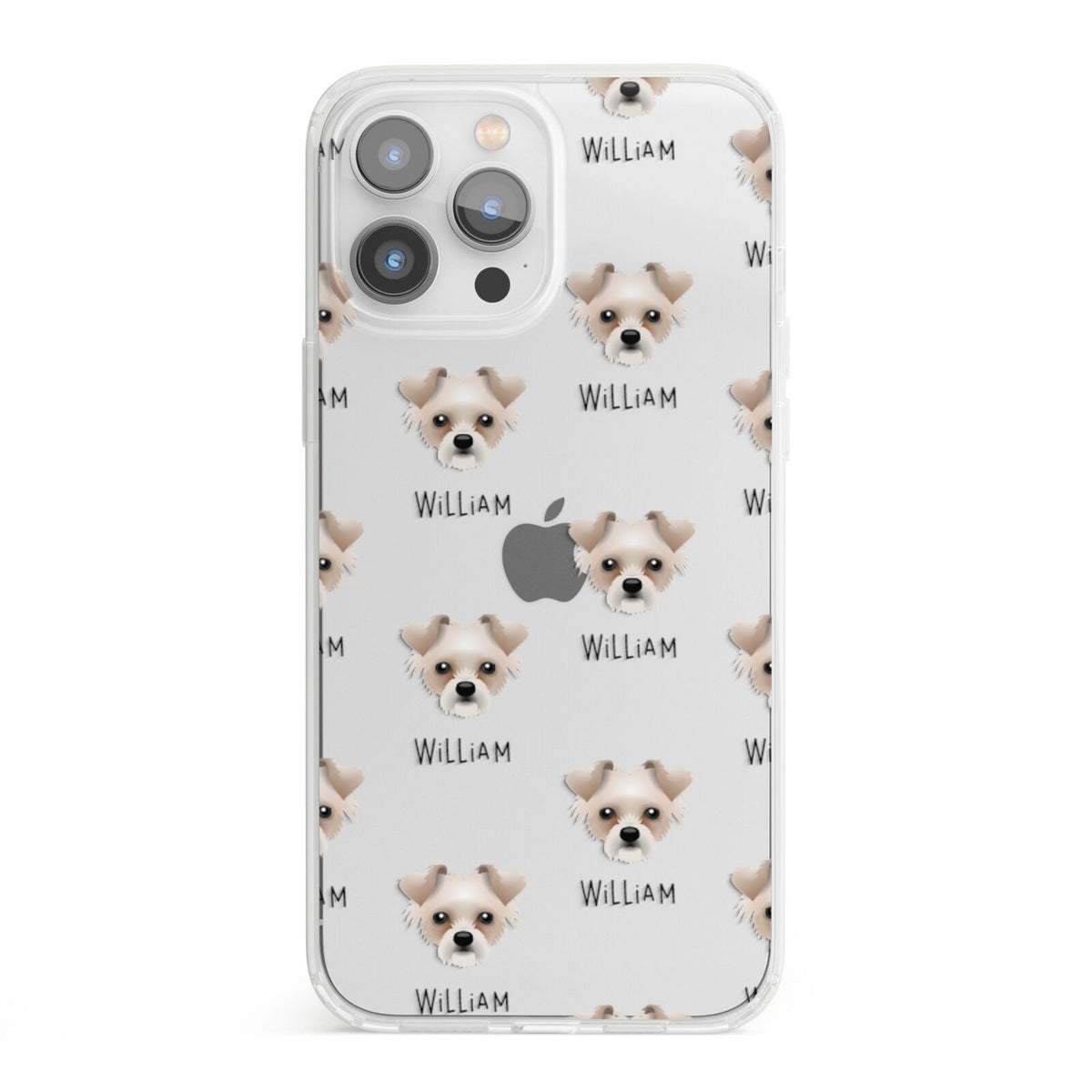 Chipoo Icon with Name iPhone 13 Pro Max Clear Bumper Case