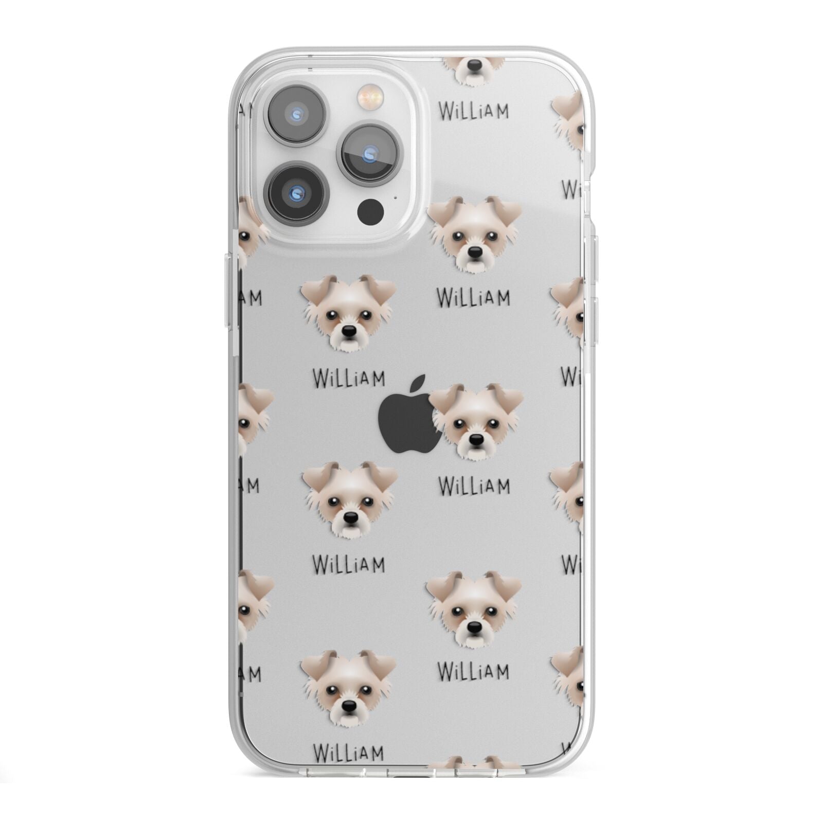 Chipoo Icon with Name iPhone 13 Pro Max TPU Impact Case with White Edges
