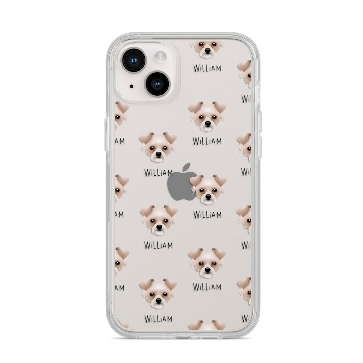 Chipoo Icon with Name iPhone 14 Plus Clear Tough Case Starlight