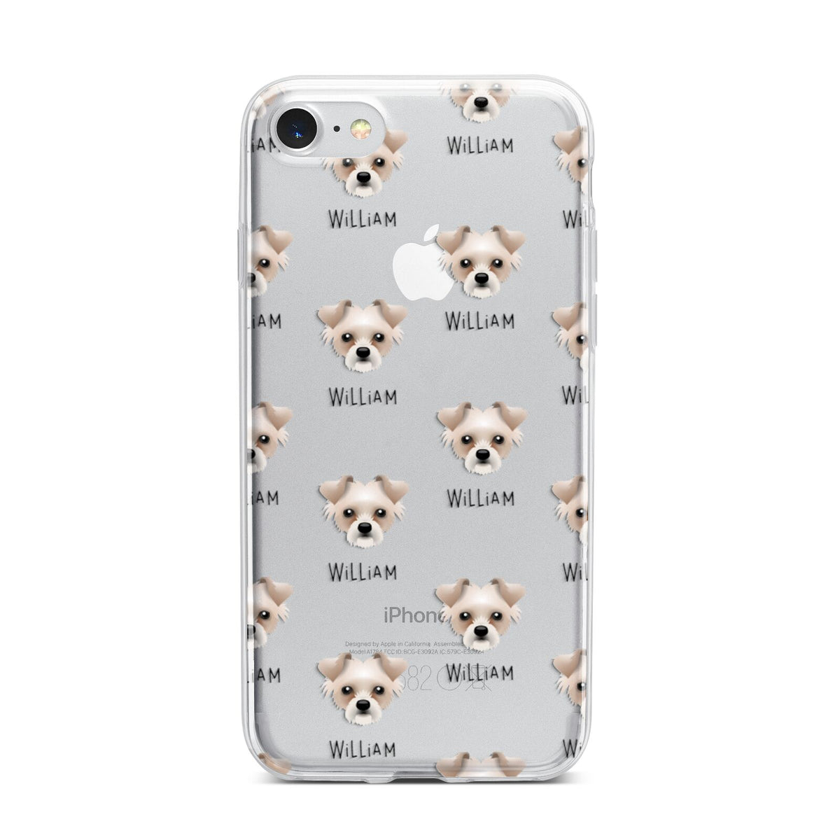 Chipoo Icon with Name iPhone 7 Bumper Case on Silver iPhone