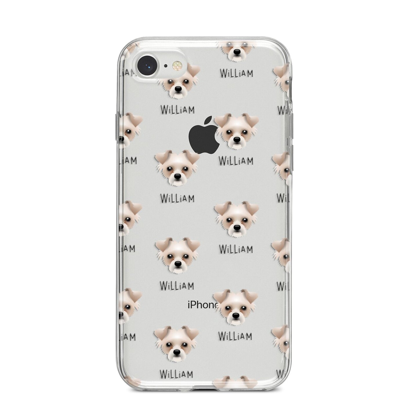 Chipoo Icon with Name iPhone 8 Bumper Case on Silver iPhone