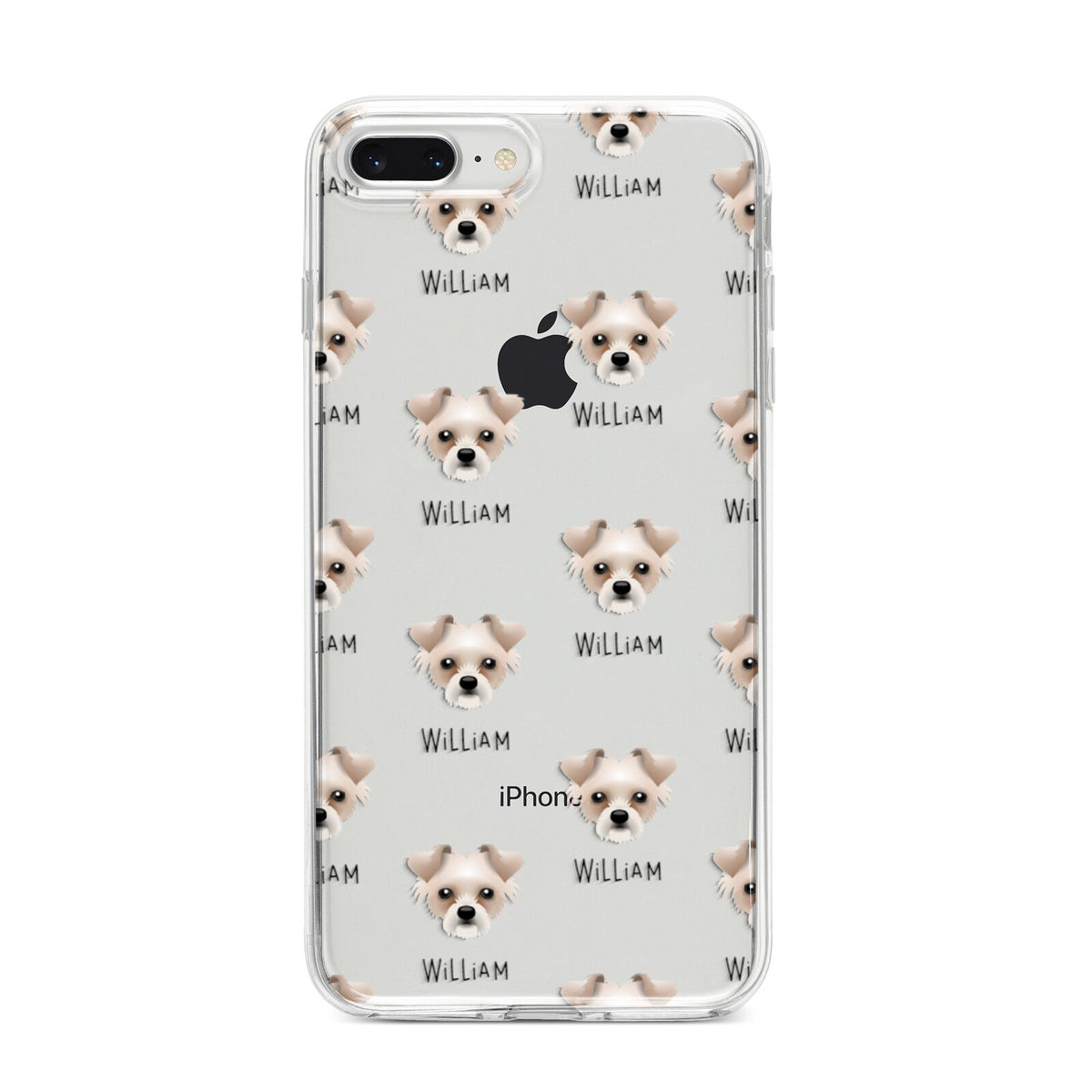 Chipoo Icon with Name iPhone 8 Plus Bumper Case on Silver iPhone