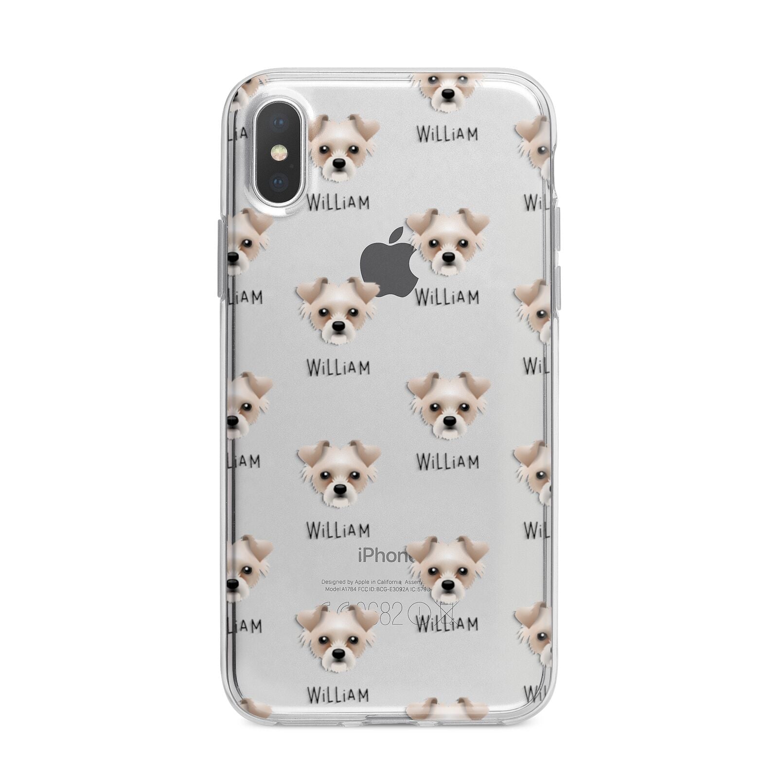 Chipoo Icon with Name iPhone X Bumper Case on Silver iPhone Alternative Image 1