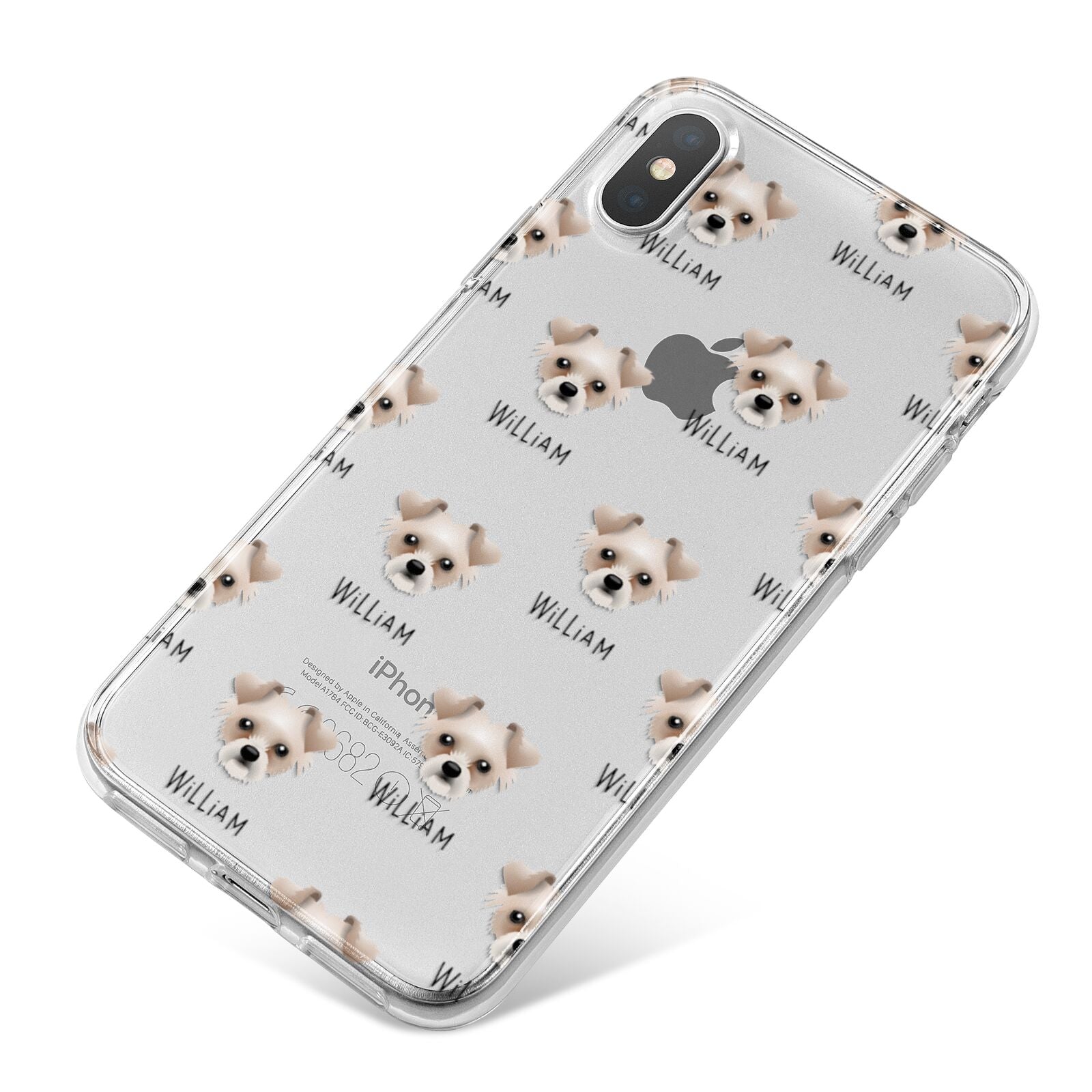 Chipoo Icon with Name iPhone X Bumper Case on Silver iPhone