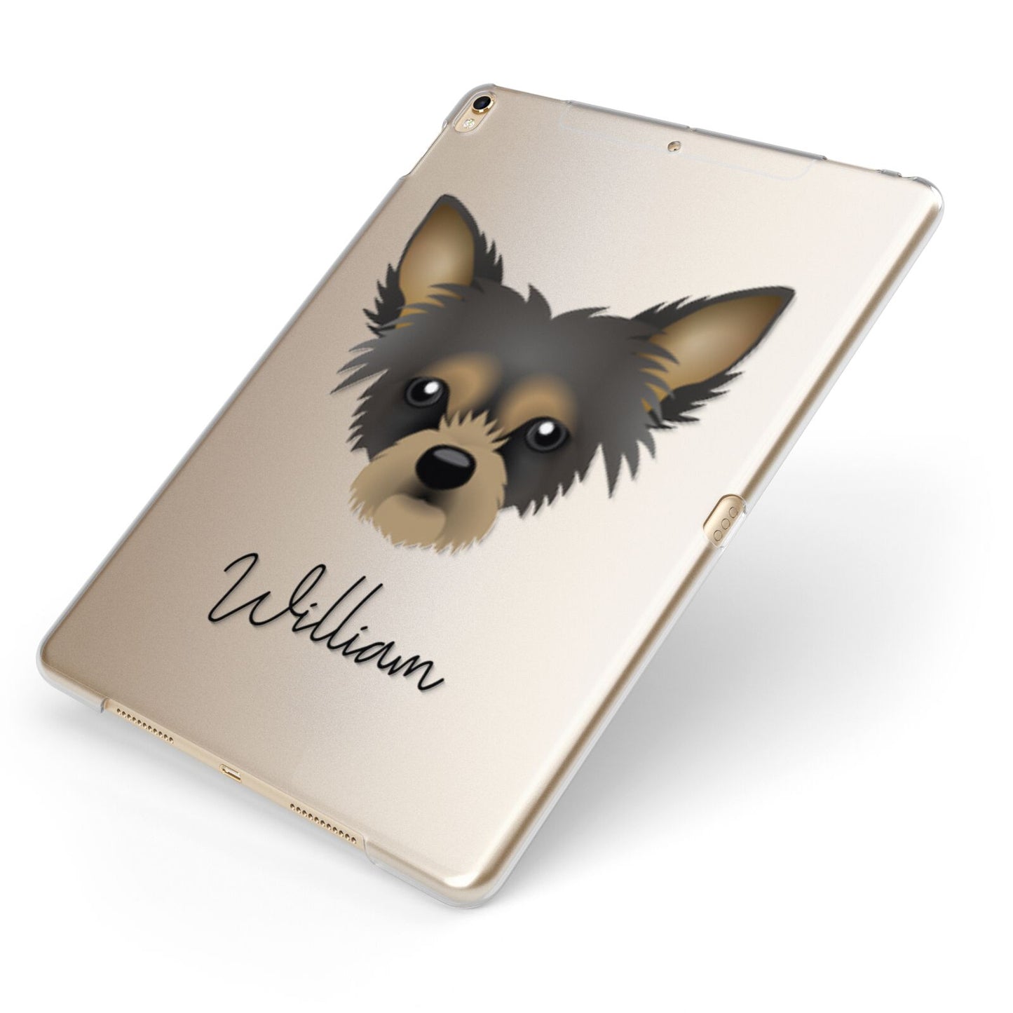 Chipoo Personalised Apple iPad Case on Gold iPad Side View