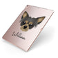 Chipoo Personalised Apple iPad Case on Rose Gold iPad Side View