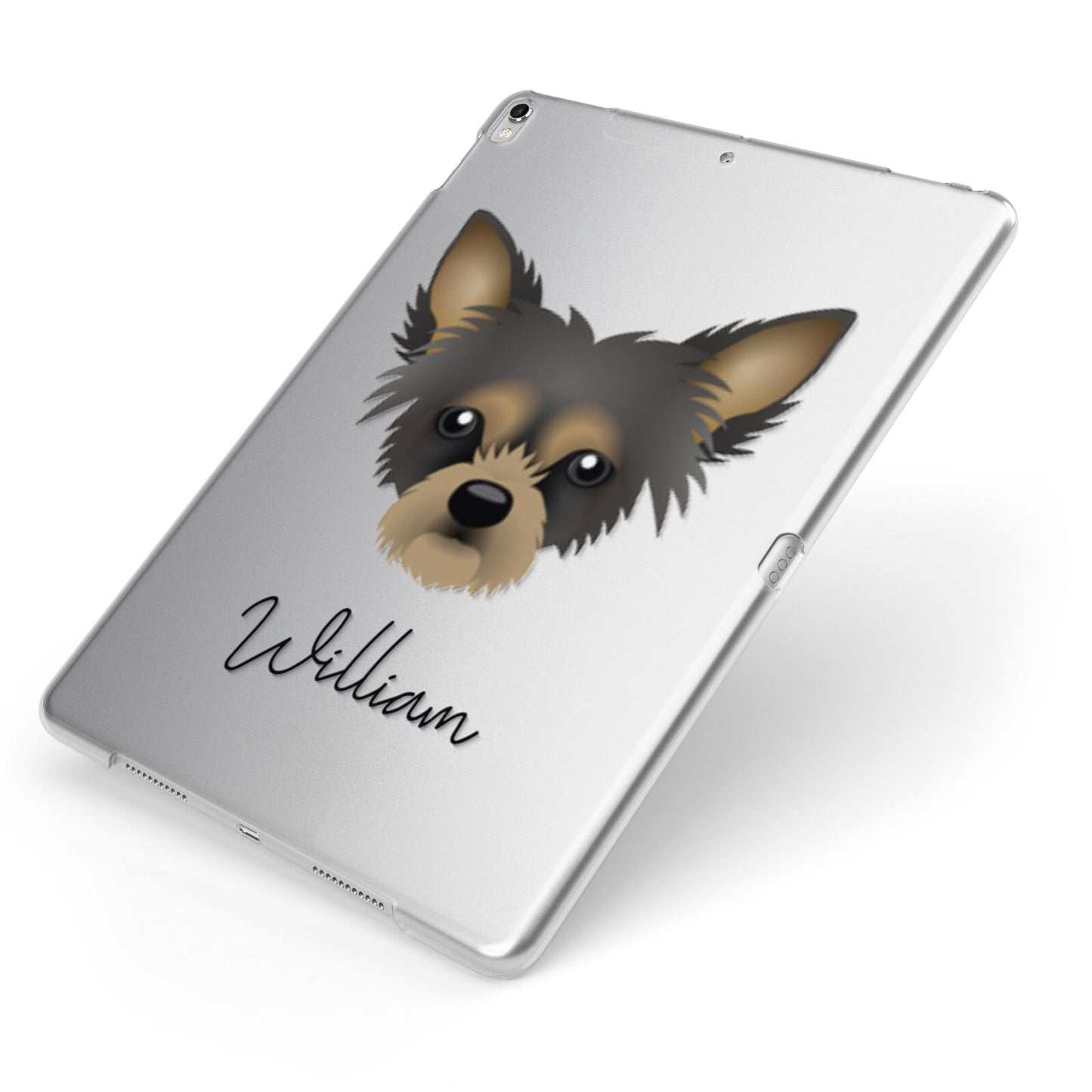 Chipoo Personalised Apple iPad Case on Silver iPad Side View