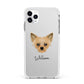 Chipoo Personalised Apple iPhone 11 Pro Max in Silver with White Impact Case