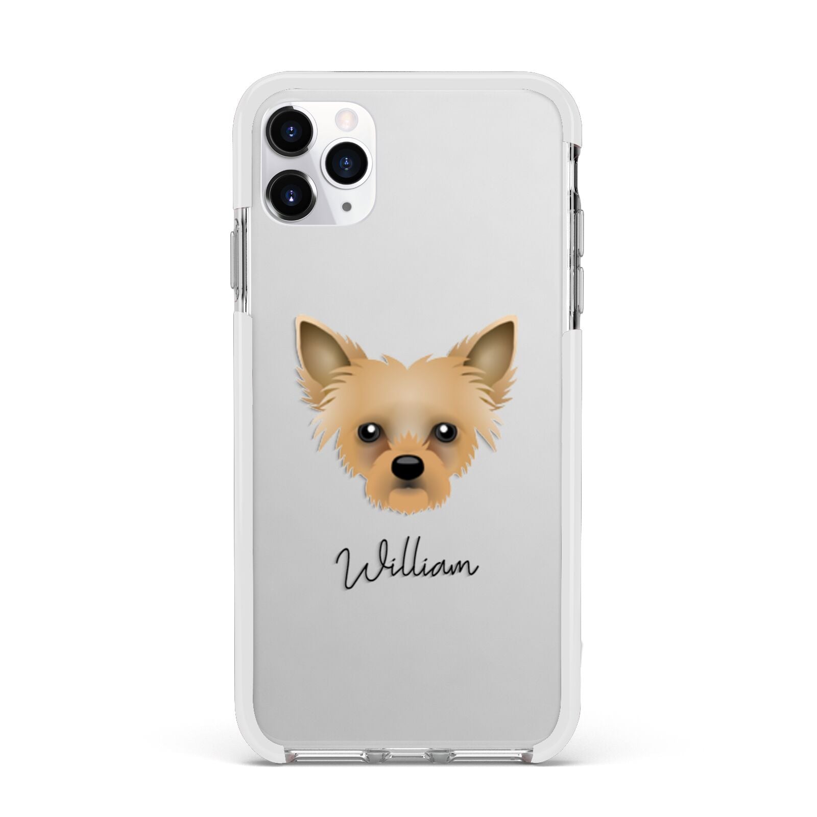Chipoo Personalised Apple iPhone 11 Pro Max in Silver with White Impact Case