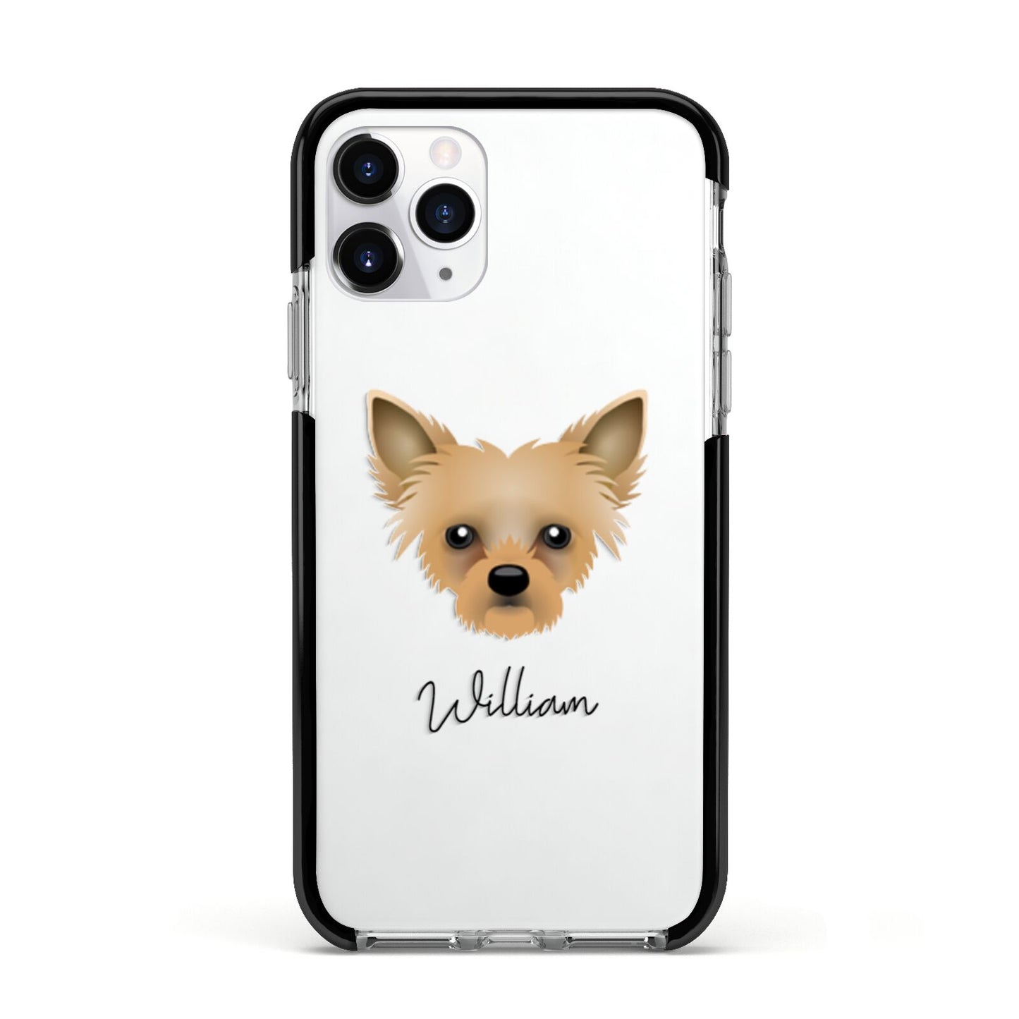 Chipoo Personalised Apple iPhone 11 Pro in Silver with Black Impact Case