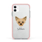 Chipoo Personalised Apple iPhone 11 in White with Pink Impact Case