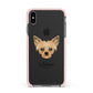 Chipoo Personalised Apple iPhone Xs Max Impact Case Pink Edge on Black Phone