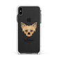 Chipoo Personalised Apple iPhone Xs Max Impact Case White Edge on Black Phone