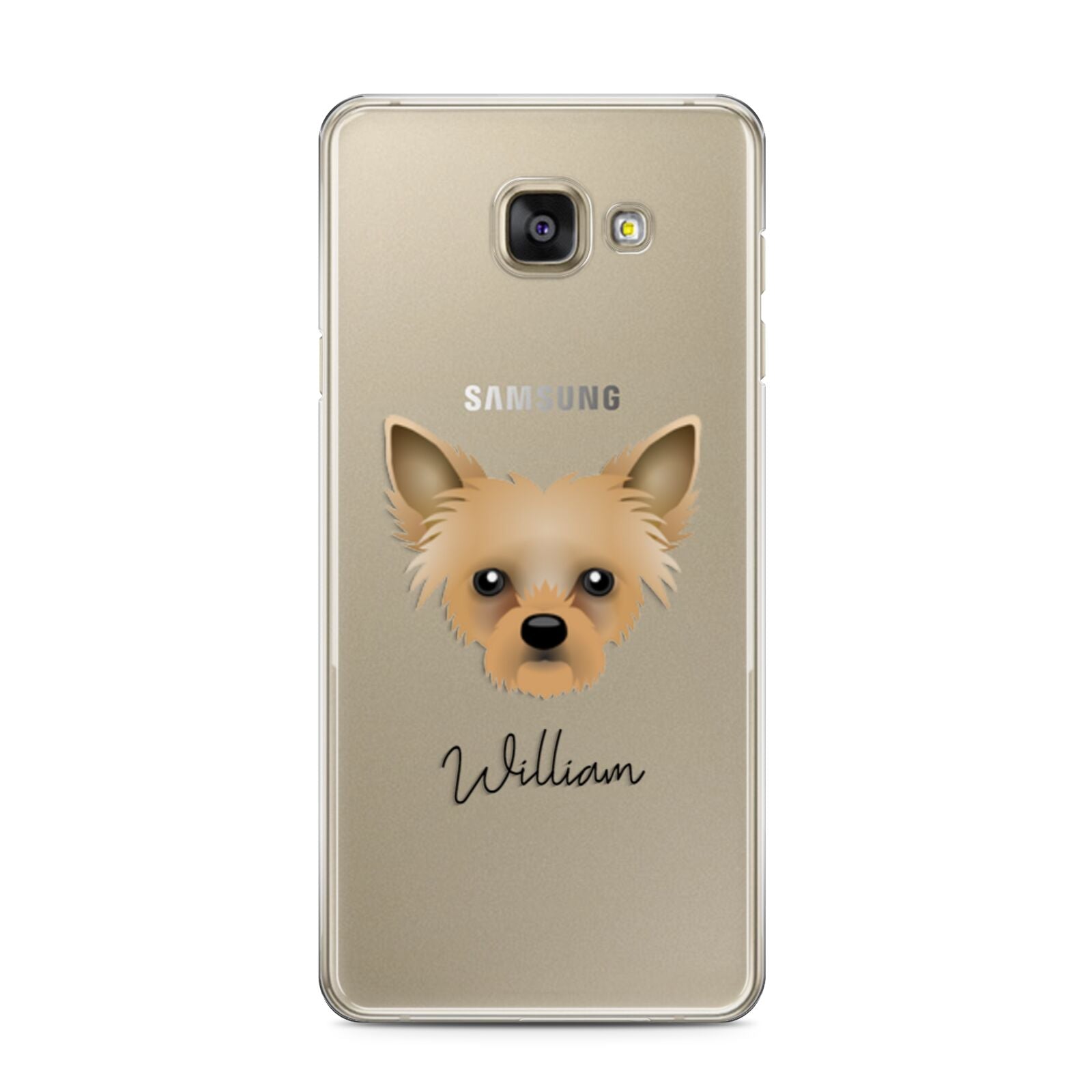 Chipoo Personalised Samsung Galaxy A3 2016 Case on gold phone
