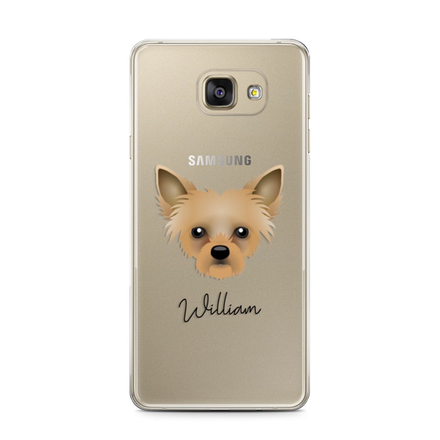 Chipoo Personalised Samsung Galaxy A7 2016 Case on gold phone