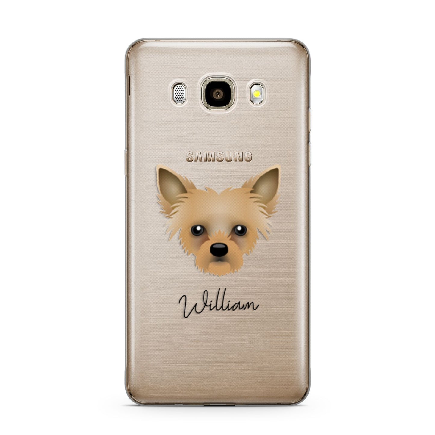 Chipoo Personalised Samsung Galaxy J7 2016 Case on gold phone