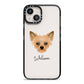 Chipoo Personalised iPhone 13 Black Impact Case on Silver phone