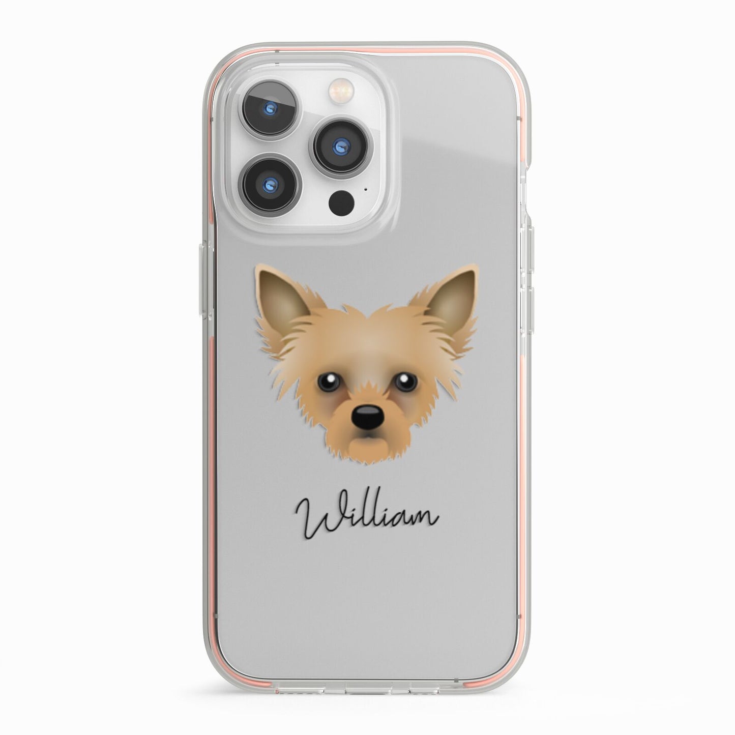 Chipoo Personalised iPhone 13 Pro TPU Impact Case with Pink Edges