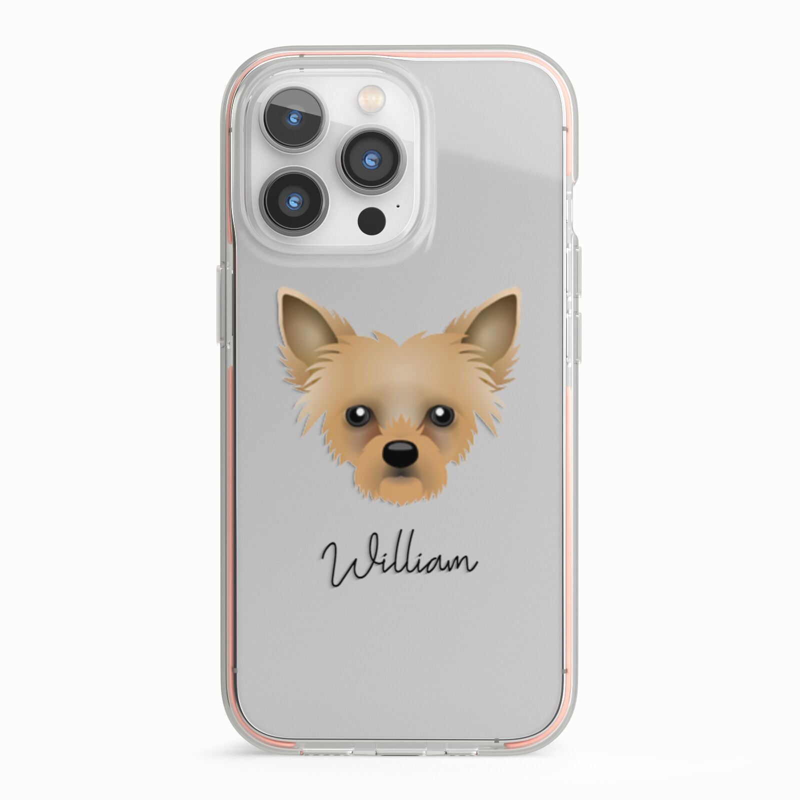 Chipoo Personalised iPhone 13 Pro TPU Impact Case with Pink Edges