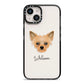 Chipoo Personalised iPhone 14 Black Impact Case on Silver phone