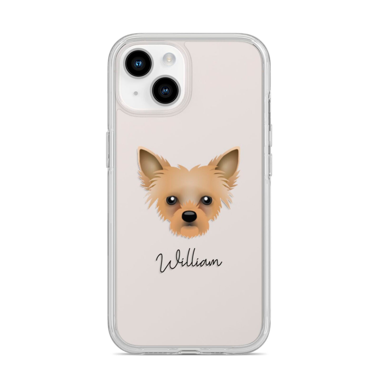 Chipoo Personalised iPhone 14 Clear Tough Case Starlight
