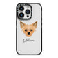 Chipoo Personalised iPhone 14 Pro Black Impact Case on Silver phone
