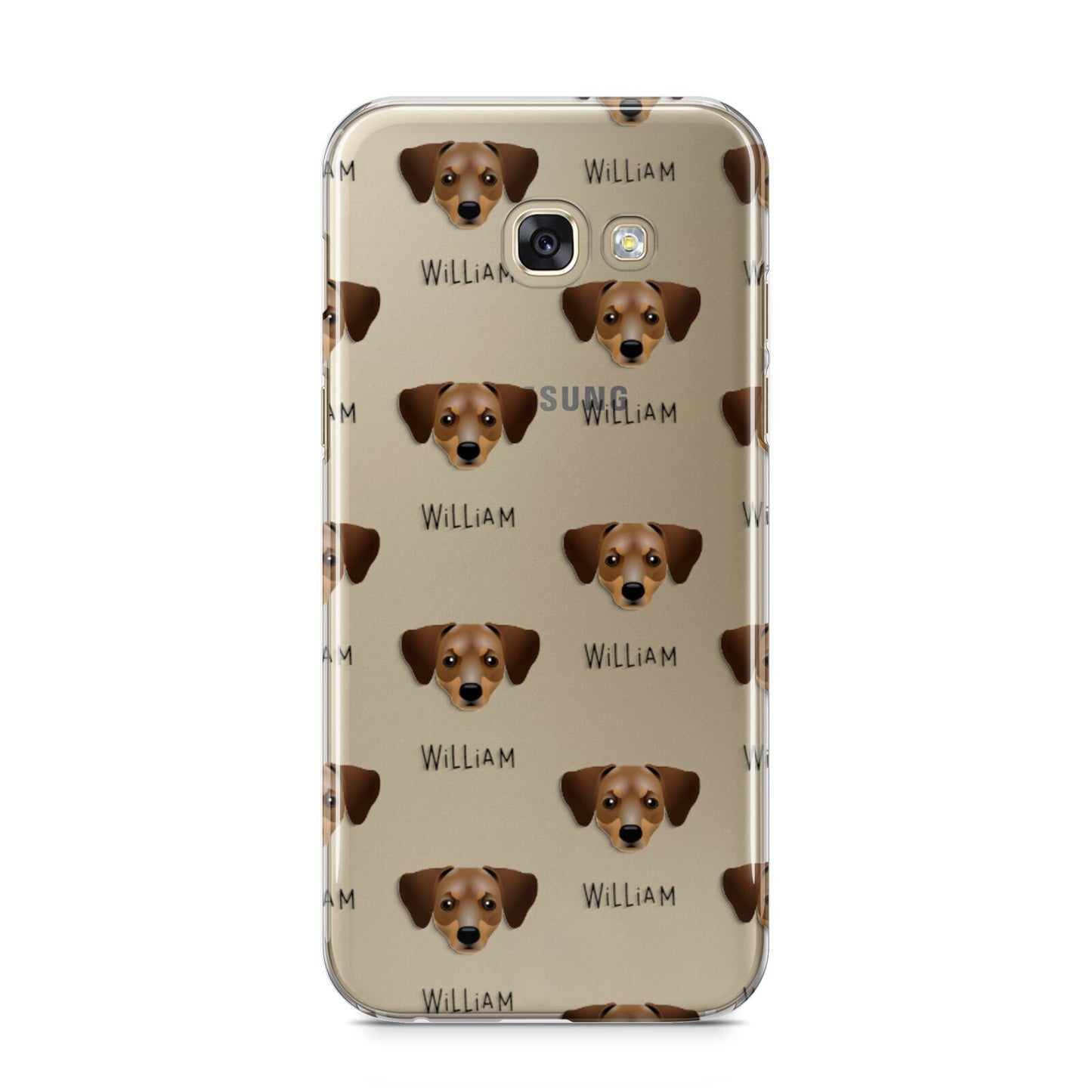 Chiweenie Icon with Name Samsung Galaxy A5 2017 Case on gold phone